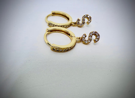 Letter earrings