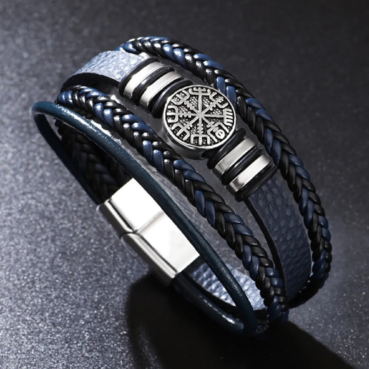 Unique Design, Vintage Men Leather Bracelet 21 cm