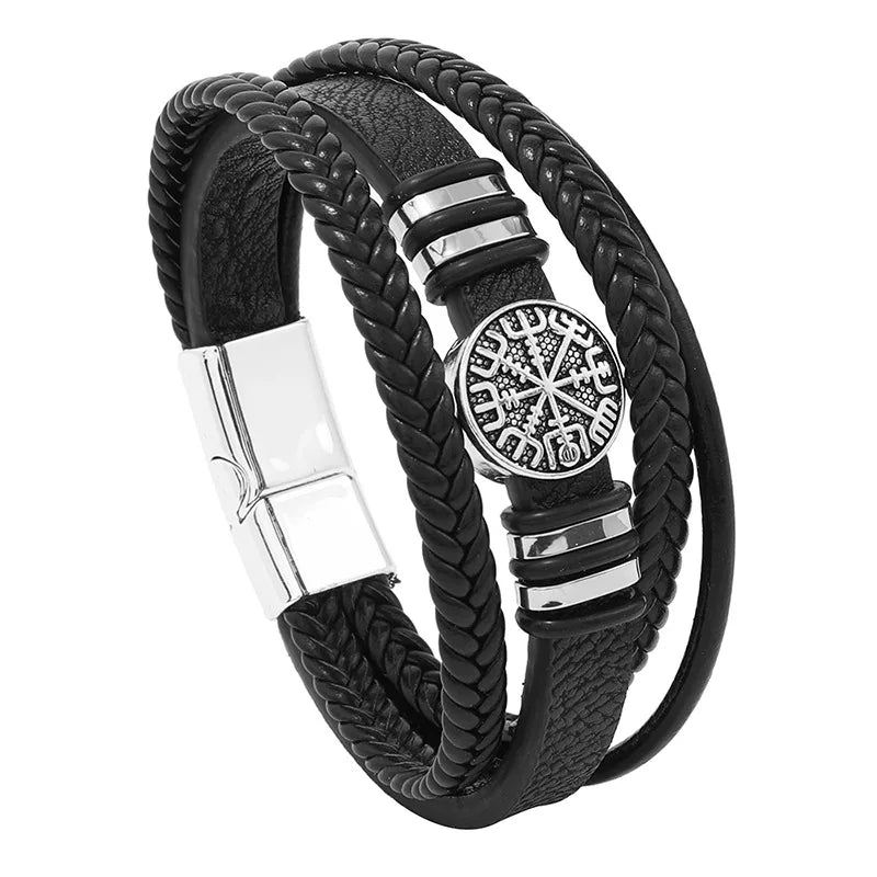 Unique Design, Vintage Men Leather Bracelet 21 cm