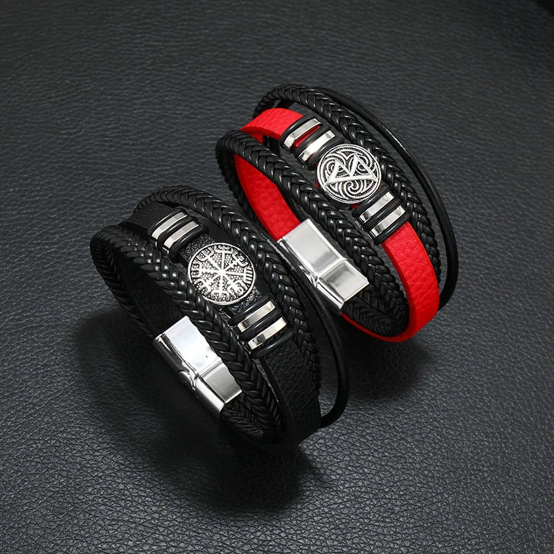 Unique Design, Vintage Men Leather Bracelet 21 cm