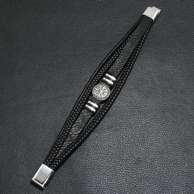 Unique Design, Vintage Men Leather Bracelet 21 cm
